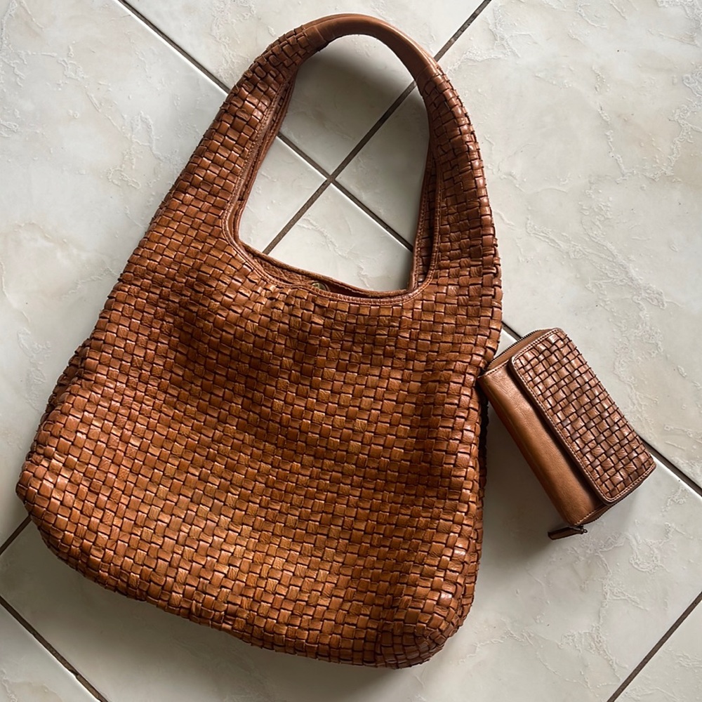 Large leather hobo bag